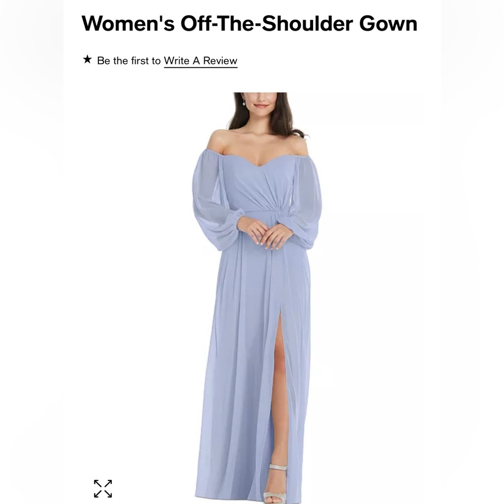 Light blue dessy bridesmaid dress